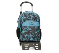 Roll Road Soccer Mochila Escolar con Carro Negro 30x40x13 cms Poliéster 15,6L