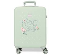 Roll Road Spring is Here Maleta de Cabina Verde 38x55x20 cms Rígida ABS Cierre de combinación Lateral 34L 2 kgs 4 Ruedas Equipaje Mano