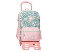 ROLL ROAD Spring is here Mochila Escolar con Carro Rosa 31x42x13 cms Poliéster 16,93L
