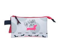 Roll Road Teckel Estuche Triple Multicolor 22x12x5 cms Poliester