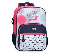 Roll Road Teckel Mochila Escolar Adaptable a Carro Multicolor 30x38x12 cms Poliester 13,68L