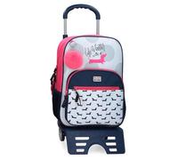 Roll Road Teckel Mochila Escolar con Carro Multicolor 30x38x12 cms Poliester 13,68L