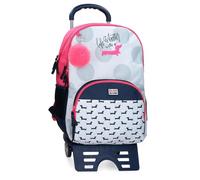 Roll Road Teckel Mochila Escolar con Carro Multicolor 33x46x17 cms Poliester 24,68L
