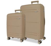 Roll Road Universe Juego de Maletas Beige 55/65 cms Rígido 5,6 kgs Cierre TSA Polipropileno 5,6 kgs 102L Equipaje de Mano