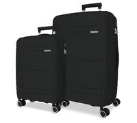 Roll Road Universe Juego de Maletas Negro 55/65 cms Rígido 5,6 kgs Cierre TSA Polipropileno 5,6 kgs 102L Equipaje de Mano