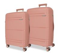 Roll Road Universe Juego de Maletas Rosa 65/75 cms Rígido 7,3 kgs Cierre TSA Integrado Polipropileno 7,3 kgs 161L Extensible