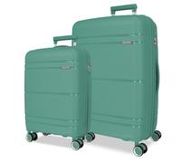 Roll Road Universe Juego de Maletas Verde 55/65 cms Rígido 5,6 kgs Cierre TSA Polipropileno 5,6 kgs 102L Equipaje de Mano