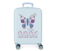 Roll Road Wild and Free Maleta de Cabina Azul 38x55x20 cms Rígida ABS Cierre combinación 34L 2,6Kgs 4 Ruedas Dobles Equipaje de Mano