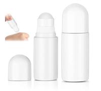 Roll sobre botellas, contenedor de bola de rodillo 2pcs 50 ml Roll en botella vacía recargable botella de rodillo 1.5x3.9in botellas de viaje portátiles para aceite esencial, perfume, protector solar