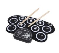 Roll Up Electronic Drum Set Kit de Tambor Portátil Plegable 9 Almohadillas con 2 Altavoces 7 Tonos 10 Ritmos para Niños Adultos Profesionales para Principiantes