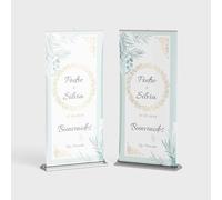 ROLL UP IMPRESION INCLUÍDA FLM Low Budget| Roll Banner | Banner Display | Feria atril | Banner | pantalla Banner | Online diseñar | (Boda, 85x200cm)