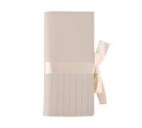 Roll Up Makeup Brush Organizer - Large Capacity Brush Pouch with 12 Slots, Zipper Cosmetic Storage Bag, Portable Beauty Accessories Holder | For Women Professional Makeup Tools Home Travel And Daily U