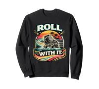 Roll with It sobre Ruedas Derby Quad Disco Patines Patinador Sudadera