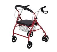 rollator,andador para exteriores,Andador para Ancianos con Asiento,Andador plegable ligero,Con Almacenaje Asiento y Frenos,Para uso exterior e interior red