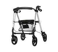 Rollator Mobility Aids Carrito de compras Andador liviano Ayuda a la movilidad Plegable con asiento y bolsa 4 ruedas para personas mayores El doble de comodidad
