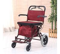 Rollator Mobility Walking Aids 4 ruedas, andador con ruedas para niños con asiento, andador con ruedas plegable, de freno doble, utilizado para personas mayores que caminan,Red