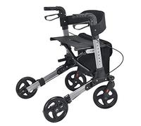Rollator Rollator Walkers con asiento y respaldo, se pliega fácilmente, altura de mango ajustable, soporte de hasta 270 libras para personas mayores