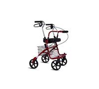 Rollator s ，Four Wheeled Rollator for Seniors Accessories Folding Transport Chair with Non-Slip Rollator with Seat Lightweight Rolling Rollators Aluminum Outdoor