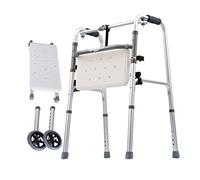 Rollator s Rollator Elderly, Folding Rollators 8-Level Adjustable Aluminum Frame for Rehabilitation of Disabled People Bearing Capacity: 360 Lbs