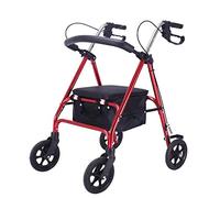 Rollator s Rollator Mobility Aids with Seat and 4 Wheels - Lightweight Folding Rolling for Senior - Compact Mobility Walking Aid Height Adjustable,Black