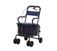 Rollator s Rollators s Lightweight Steel Pipe Folding Four Wheel Rollator with Padded Seat Carry Basket and Locakble Walking Aid
