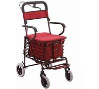 Rollator s s for Seniors Shopping Trolley Seniors Rollator Wheelchair -Transport Chair-Folding with Seat-Mobility Aid for Adult,Senior,Elderly&Handicap Lightweight