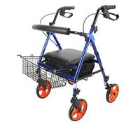 Rollator s s for Seniors Walking Frame, Medical Transport Wheelchair Rollator with Curved Backrest and Storage Basket Mobility Aid for Adult, Elderly & Handicap,Space Saver Rolla