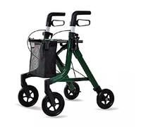 Rollator s ，Standard Walking Frames Transport Rollator with Seat and 4 Wheels - Folding Rolling Lightweight Mobility Aid Adjustable Compact Walking Aids for Seniors