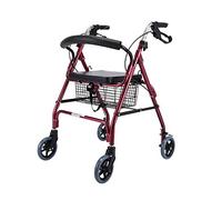 Rollator s ，Standard Walking Frames Transport Rollator with Seat and 4 Wheels - Lightweight Folding Rolling for Senior - Compact Mobility Walking Aid Height Adjusta