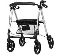 Rollator s Upright, Stand Up Forearm, The Elderly Trolley Seat Can Sit On A Walk, Light and Simple Folding Adult Rehabilitation Four-Wheel Shock-Absorbing Roller