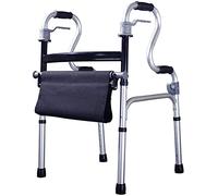 Rollator Walker - Andador estándar, altura ajustable, plegable, con diseño de asiento listo para descansar