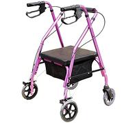 Rollator Walker Carros de Compras multifunción, Almacenamiento de Cocina Carros utilitarios Carro de Compras para Personas Mayores S, Cuatro con Asiento con Frenos Fuera de los Ancianos Wa Anhelan
