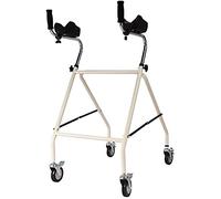 Rollator Walker Drive ayuda para caminar 4 ruedas plegable, entrenador para caminar para las extremidades inferiores con arrastre del brazo, altura ajustable
