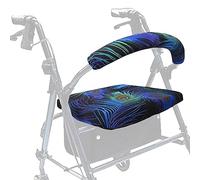 Rollator Walker - Funda para asiento y respaldo 4332478193 , One size fits most rollator walkers, Peacock feathers, 1