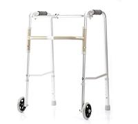 Rollator Walker Polea Antideslizante Ajustable Plegable de aleación de Aluminio para Andadores Ancianos con 2 Ruedas, Carga máxima 100 kg