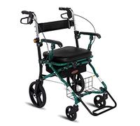 Rollator Walker portátil, ayudas plegables para caminar con respaldo cómodo, sistema de freno doble Rollator Walker, utilizado para personas mayores que caminan interesantes