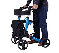 Rollator Walker - Rueda de viaje de aluminio para ancianos con asiento Walker de cuatro ruedas, carrito de compras multiusos Beauty Comes