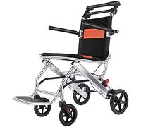 Rollator Walker Silla de Ruedas de Transporte Plegable portátil con Brazos de Agarre abatibles y reposapiés para Ancianos, discapacitados, Adultos y niños