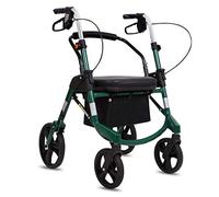 Rollator Walker Sistema de freno doble, ayudas para caminar con accionamiento plegable, ayudas para caminar livianas, 4 ruedas portátiles, utilizadas para personas mayores que caminan