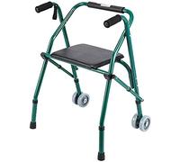Rollator Walker Walker plegable de 2 botones con ruedas delanteras, altura ajustable