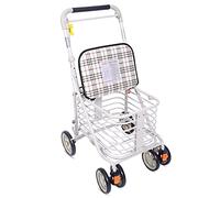 Rollators 4 Ruedas con Asiento Plegable Ligero, Andador de Movilidad en Interiores con Asiento y Ruedas, Ayuda para Discapacitados Andadores, Andador Ajustable para Ancianos