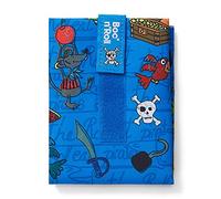 Roll'eat Boc'n'Roll, KIDS Piratas , Porta bocadillos reutilizable , bolsa merienda , funda bocadillo, Sin BPA, Azul