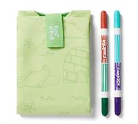 Roll'eat ® | Bolsa Merienda con Rotuladores Lavables, Porta Bocadillos con Envoltorio Reutilizable, Porta Alimentos Ecológico sin BPA, Bolsa de Tela, Color Polar - Boc'n'Roll Paint