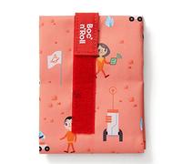 Roll'eat ® | Bolsa Merienda, Porta Bocadillos con Envoltorio Reutilizable, Porta Alimentos Ecológico sin BPA, Bolsa de Tela, Color Space - Boc'n'Roll Kids