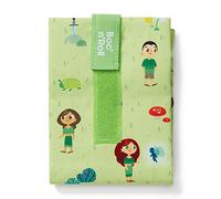 Roll'eat ® | Bolsa Merienda, Porta Bocadillos con Envoltorio Reutilizable, Porta Alimentos Ecológico sin BPA, Bolsa de Tela, Color Forest - Boc'n'Roll Kids