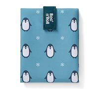Roll'eat ® | Bolsa Merienda, Porta Bocadillos con Envoltorio Reutilizable, Porta Alimentos Ecológico sin BPA, Bolsa de Tela, Color Penguin - Boc'n'Roll Animals