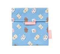 Roll'eat ® | Mr. Wonderful Porta Sandwich Reutilizable, Bolsa Ecológica sin BPA, Porta Bocadillo Chocolate - Snack'n'Go