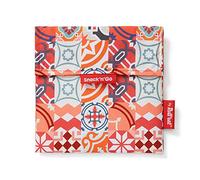 Roll'eat ® | Porta Sandwich Reutilizable, Bolsa Ecológica sin BPA, Porta Bocadillo de Color Naranja - Snack'n'Go Patchwork