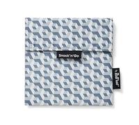 Roll'eat ® | Porta Sandwich Reutilizable, Bolsa Ecológica sin BPA, Porta Bocadillo de Color Negro - Snack'n'Go Tiles
