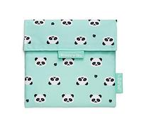 Roll'eat ® | Porta Sandwich Reutilizable, Bolsa Ecológica sin BPA, Porta Bocadillo de Color Panda - Snack'n'Go Animals